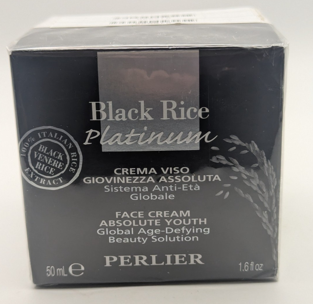 Perlier Black Rice Platinum Face Cream Absolute Youth SPF 15 1.6oz Brand New